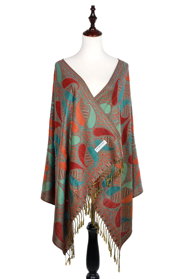 A18_26 - One Piece Pasiley Print Pashmina Shawl Scarf