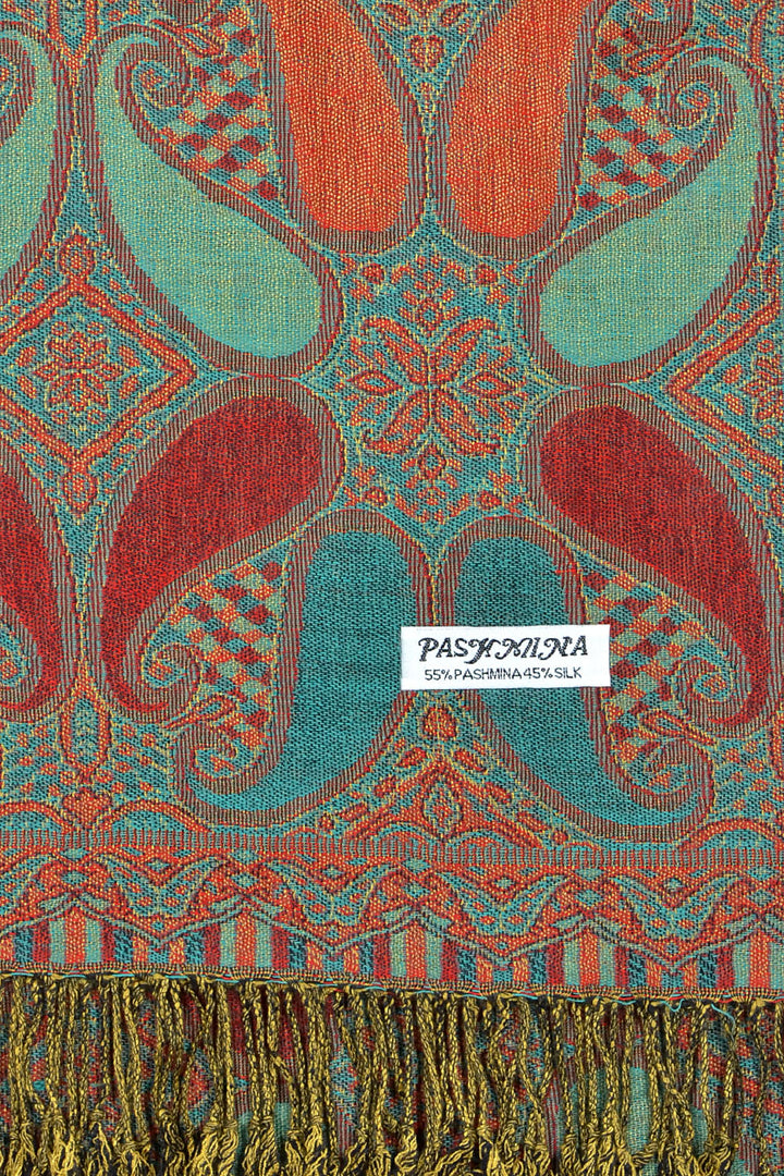 A18_26 - One Piece Pasiley Print Pashmina Shawl Scarf