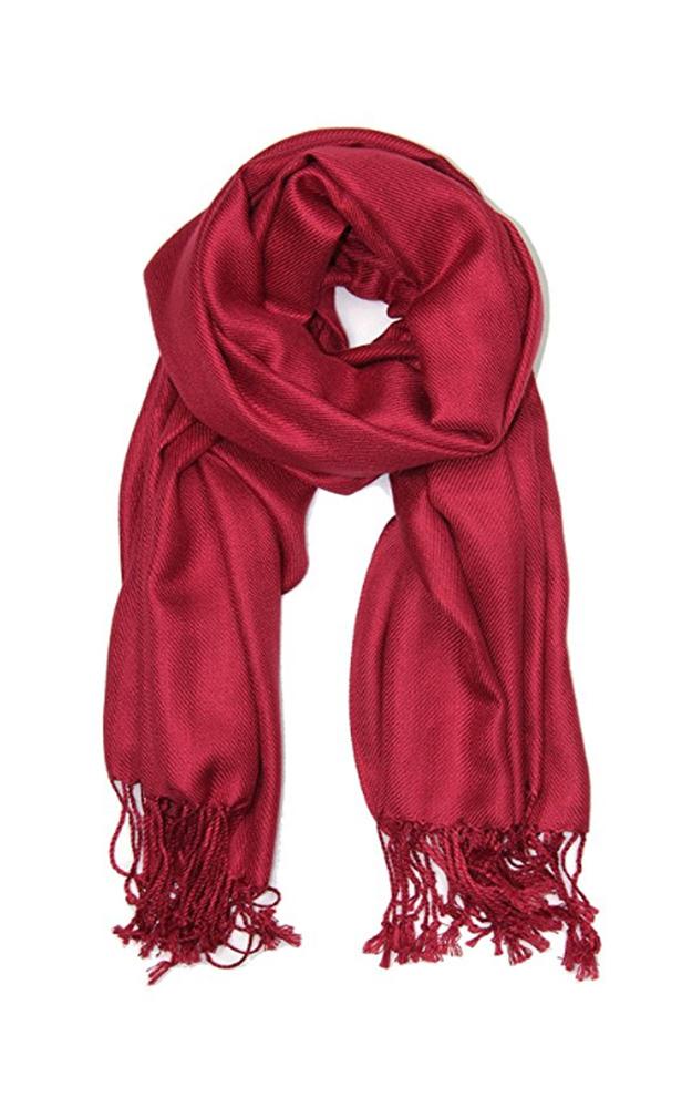 C30 - One Piece Burgundy Color Fashion Pashmina Shawl Scarf