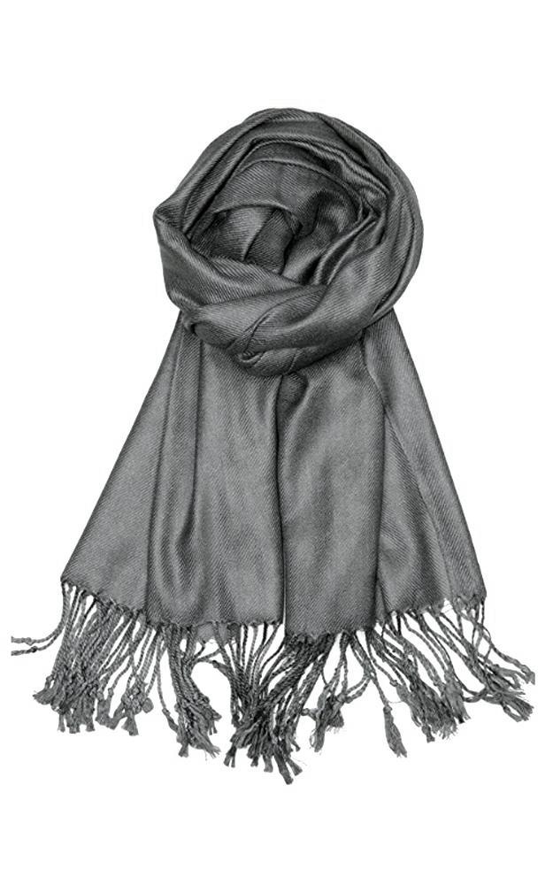 C38 - One Piece Charocoal Color Fashion Pashmina Shawl Scarf