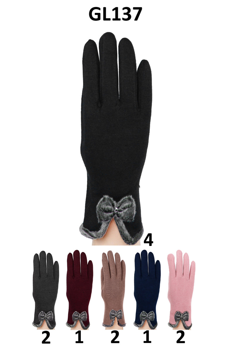 GL137 - One Dozen Ladies Fleece Texting Gloves