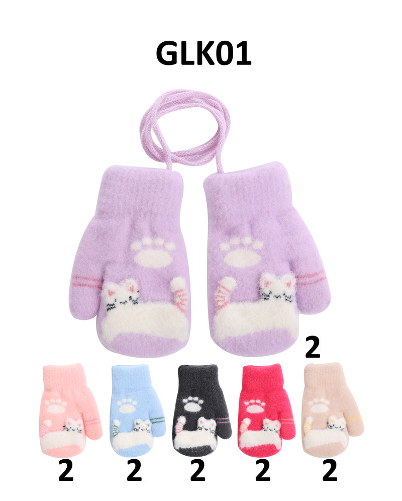 GLK01 - One Dozen Kids Mitten Gloves