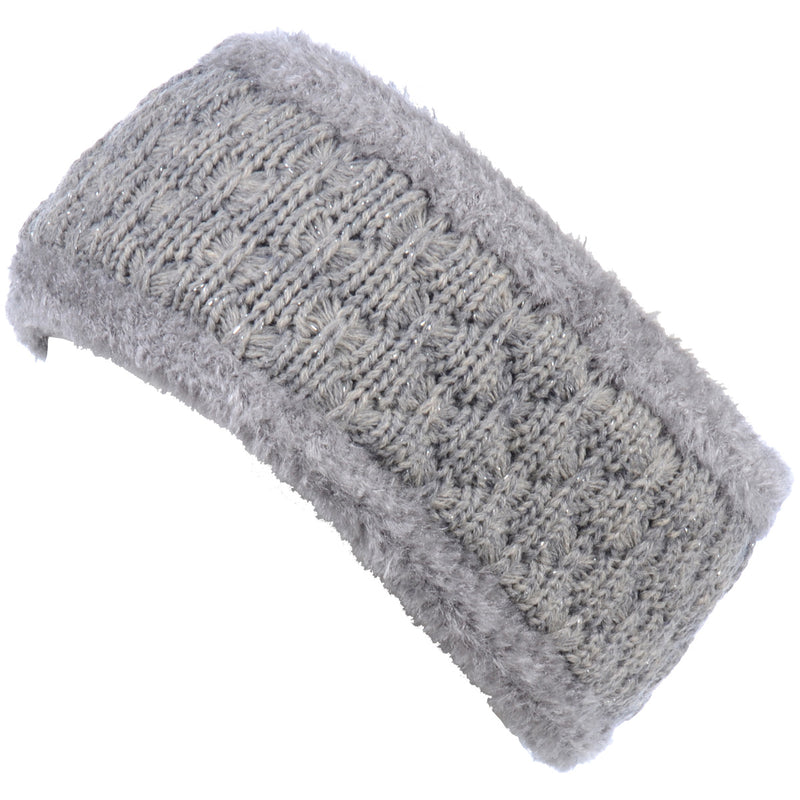JB504 - One Dozen  Solid Warm Fleece Lined Knit Headband