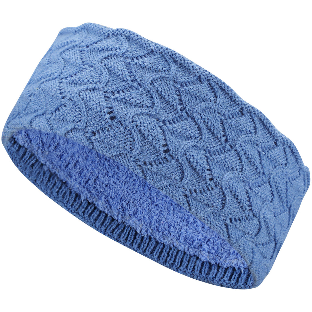 JB623 - One Dozen Knitted Fuzzy Lined Ear Warmer Headband