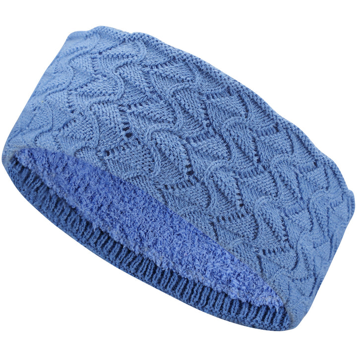 JB623 - One Dozen Knitted Fuzzy Lined Ear Warmer Headband