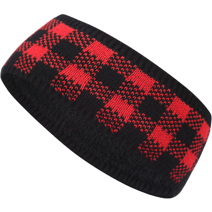JB625 - One Dozen Headband w/ Buffalo Plaid Accents