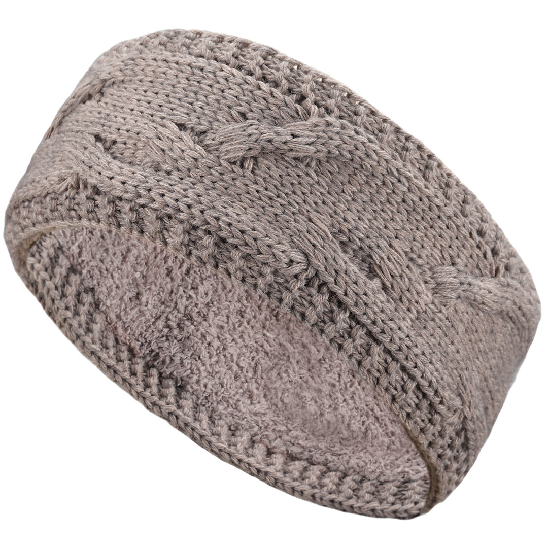 JB707 - One Dozen Cable Knit Fuzzy Lined Ear Warmer Headband