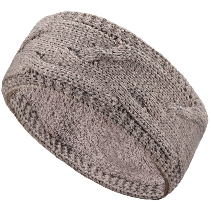 JB707 - One Dozen Cable Knit Fuzzy Lined Ear Warmer Headband