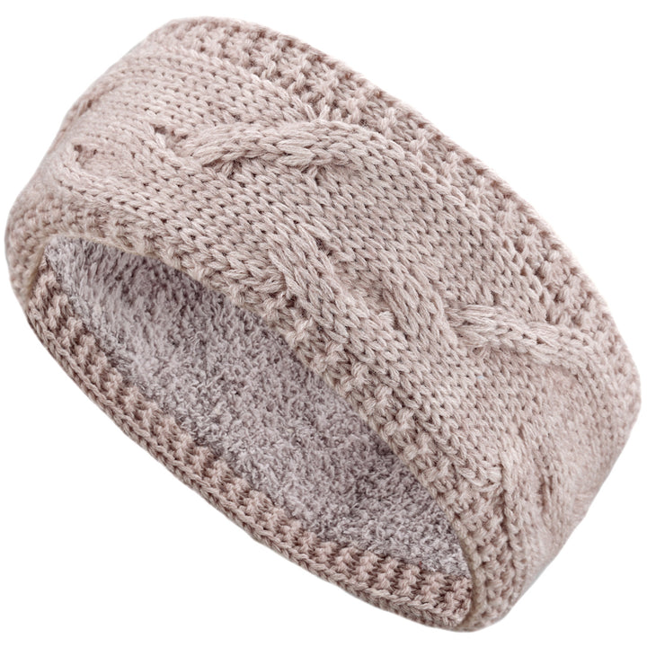 JB707 - One Dozen Cable Knit Fuzzy Lined Ear Warmer Headband