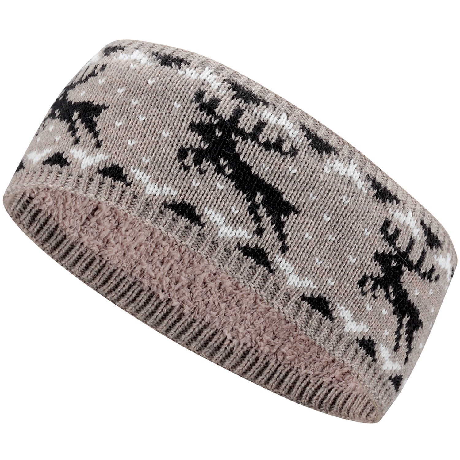 JB720 - One Dozen Knitted Fuzzy Lined Ear Warmer Headband