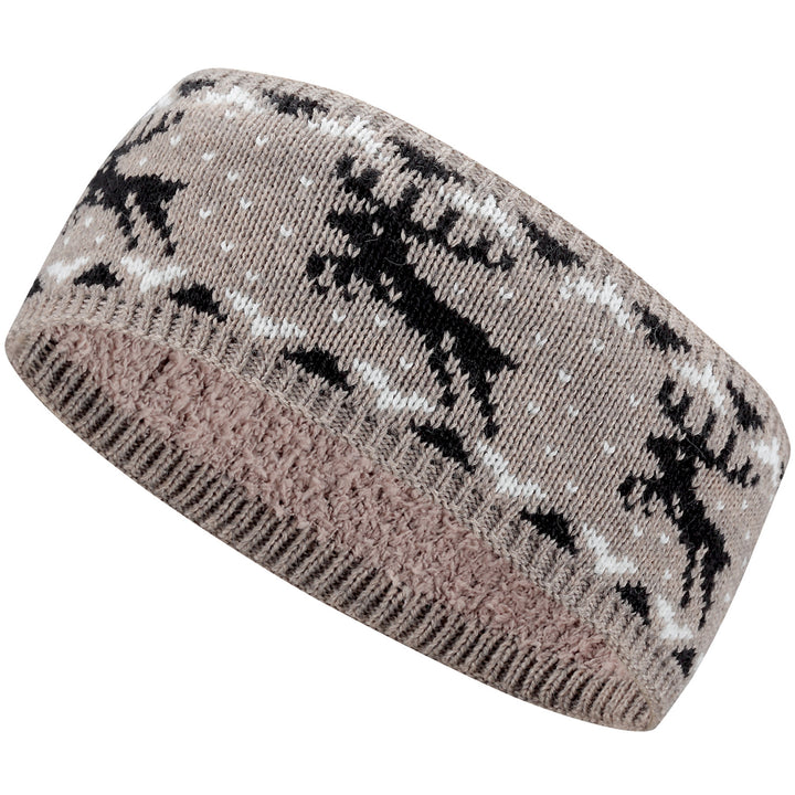 JB720 - One Dozen Knitted Fuzzy Lined Ear Warmer Headband