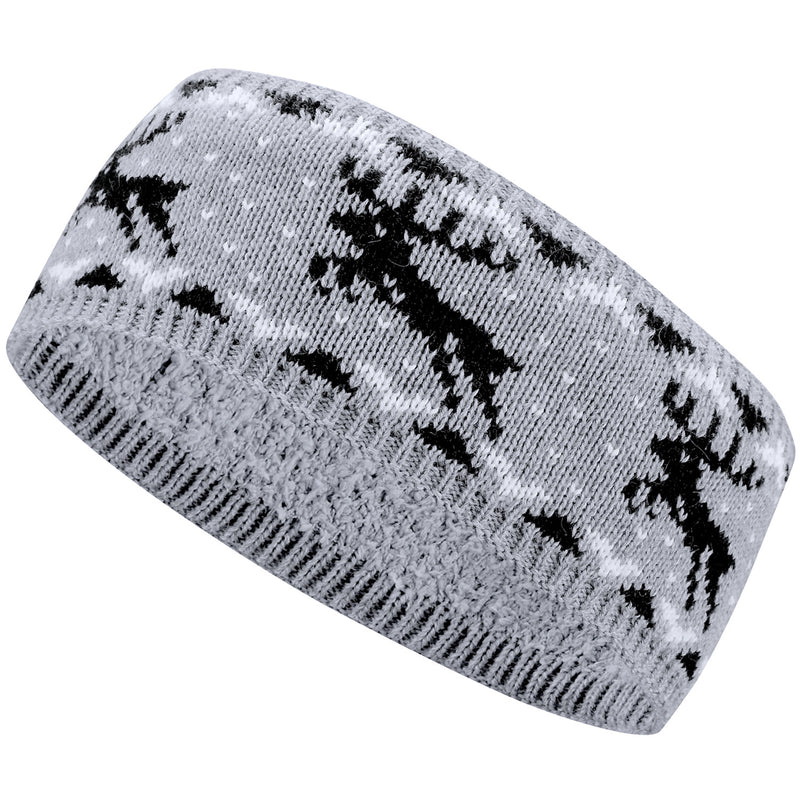 JB720 - One Dozen Knitted Fuzzy Lined Ear Warmer Headband