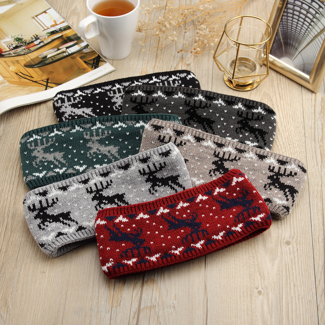 JB720 - One Dozen Knitted Fuzzy Lined Ear Warmer Headband