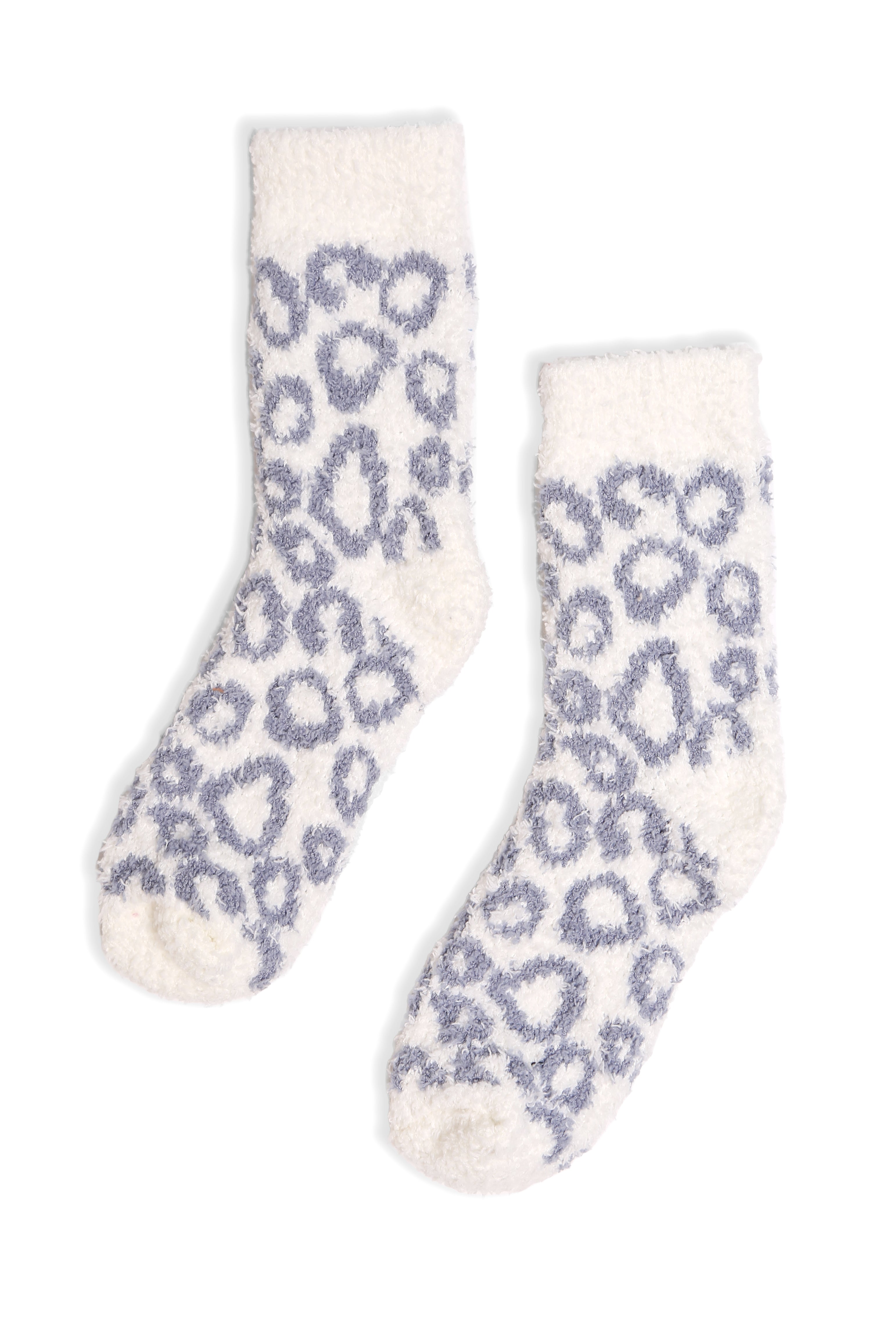 JCS107 - LEOPARD PRINT LUXURY SOFT MINI-CREW SOCKS - 6PC SET