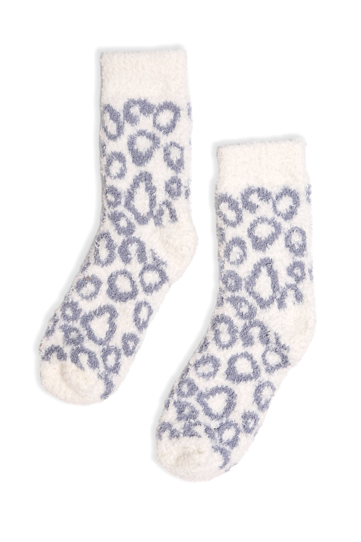 JCS107 - LEOPARD PRINT LUXURY SOFT MINI-CREW SOCKS - 6PC SET