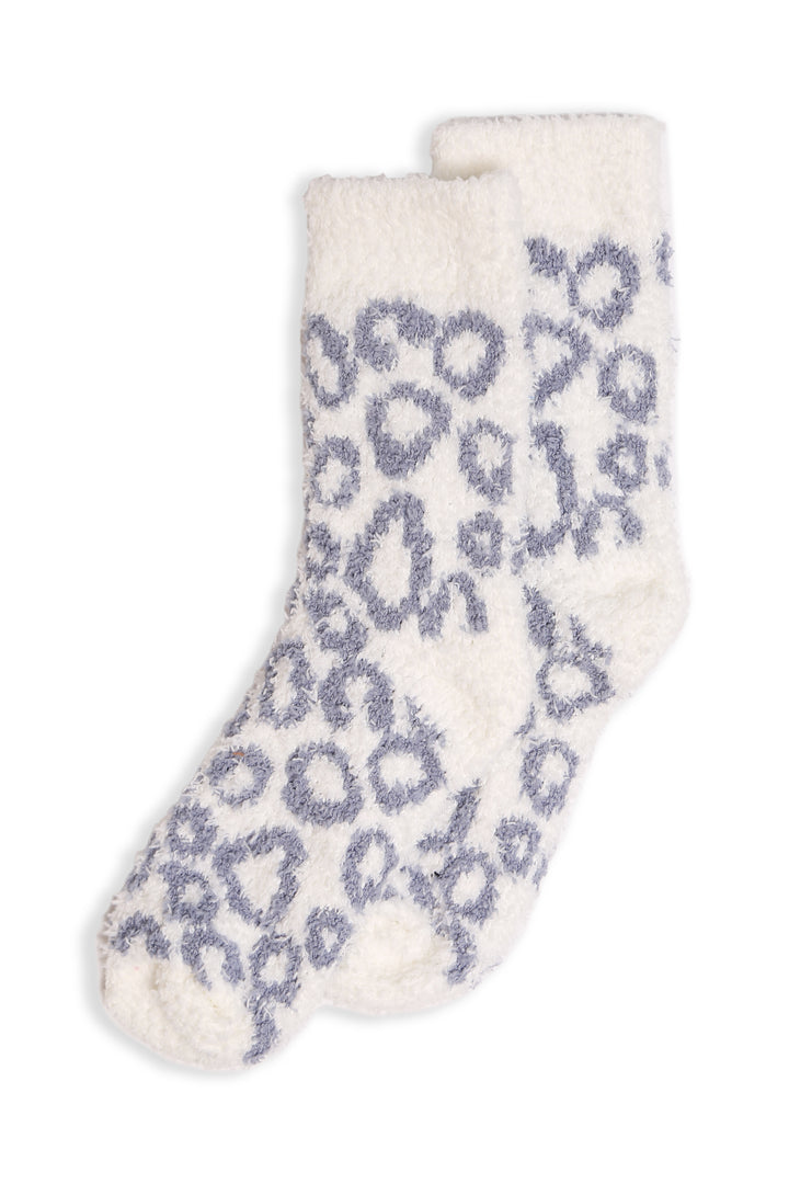 JCS107 - LEOPARD PRINT LUXURY SOFT MINI-CREW SOCKS - 6PC SET