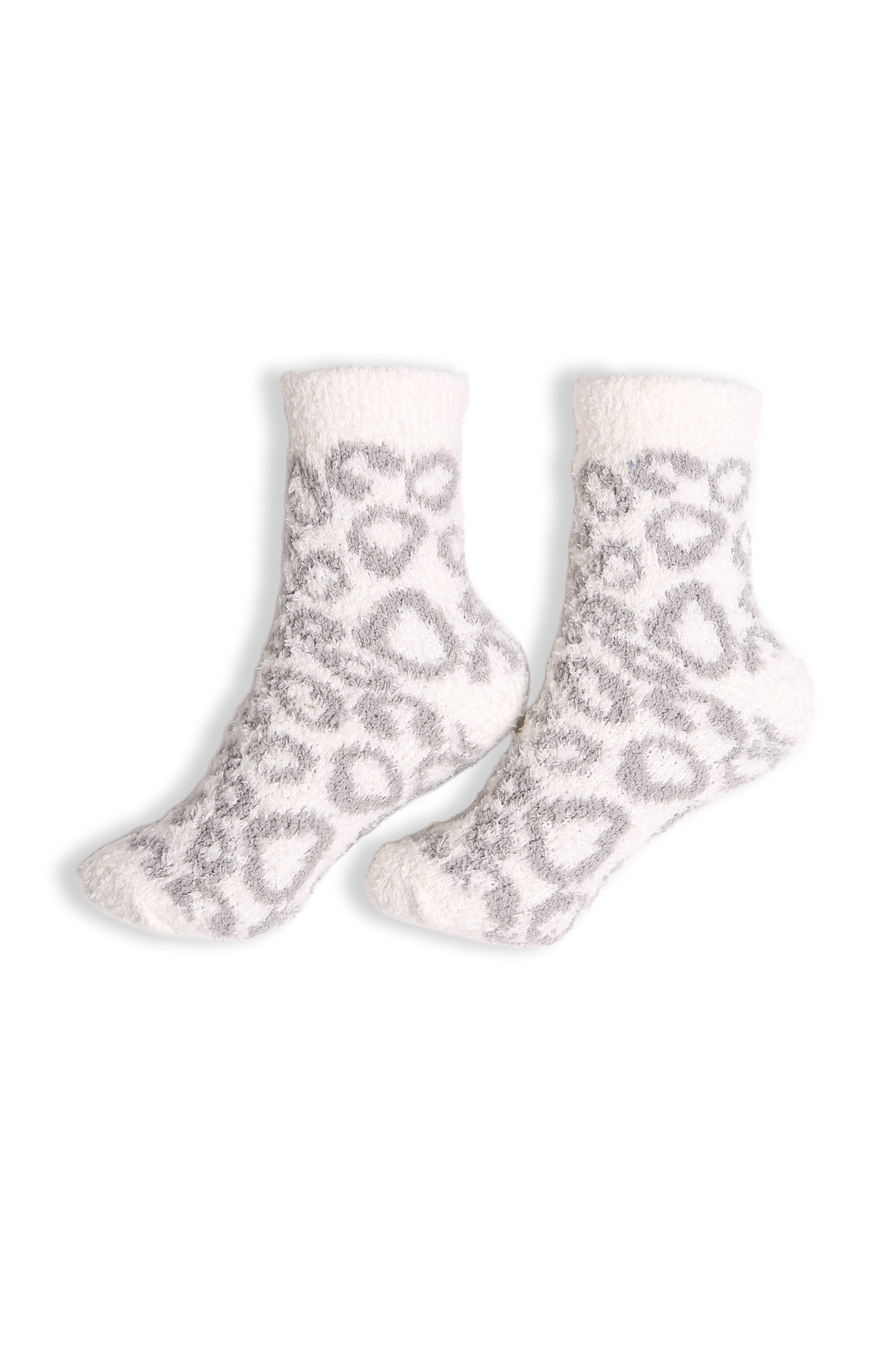 JCS107 - LEOPARD PRINT LUXURY SOFT MINI-CREW SOCKS - 6PC SET