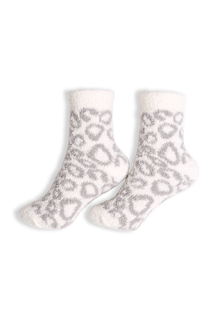 JCS107 - LEOPARD PRINT LUXURY SOFT MINI-CREW SOCKS - 6PC SET