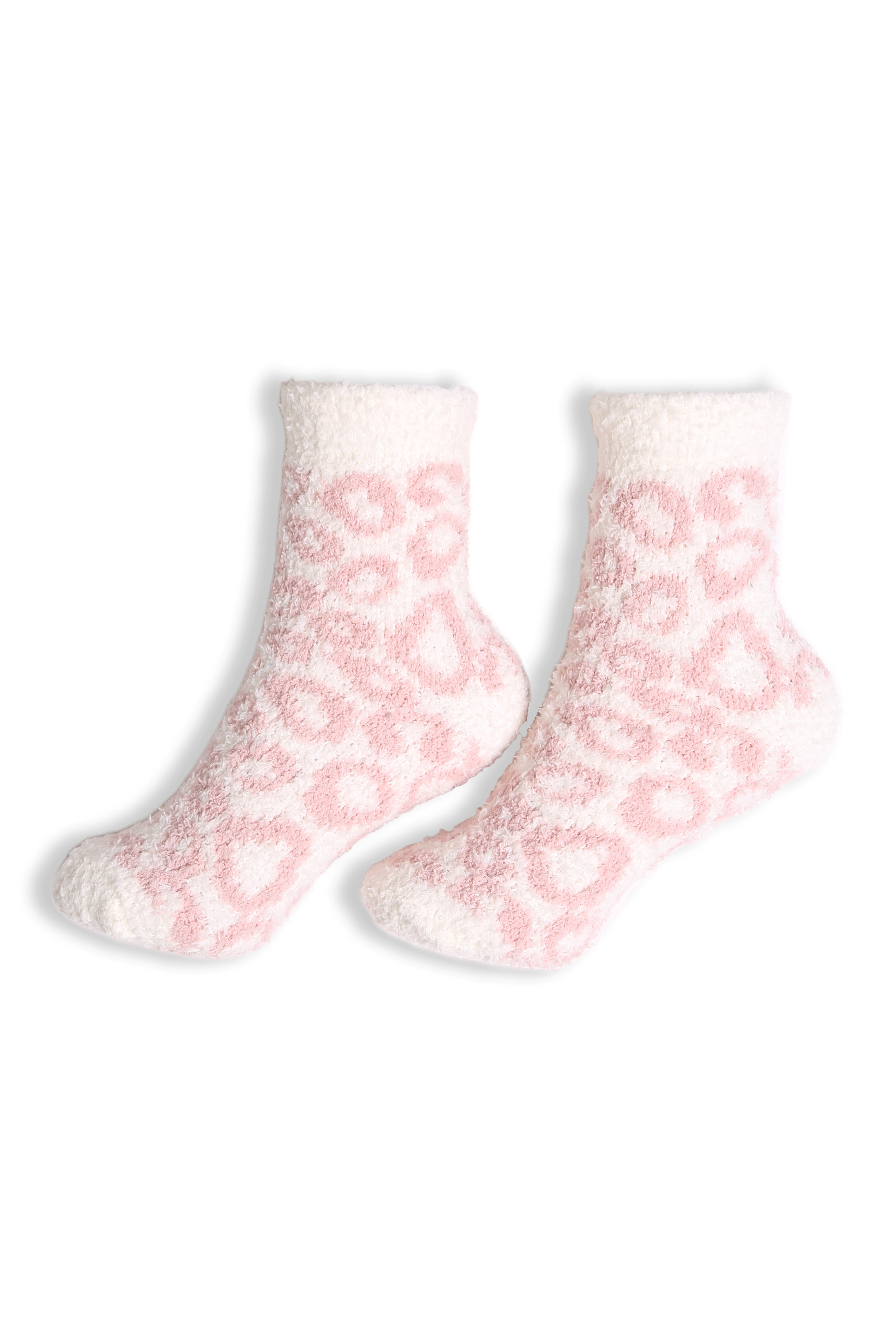 JCS107 - LEOPARD PRINT LUXURY SOFT MINI-CREW SOCKS - 6PC SET