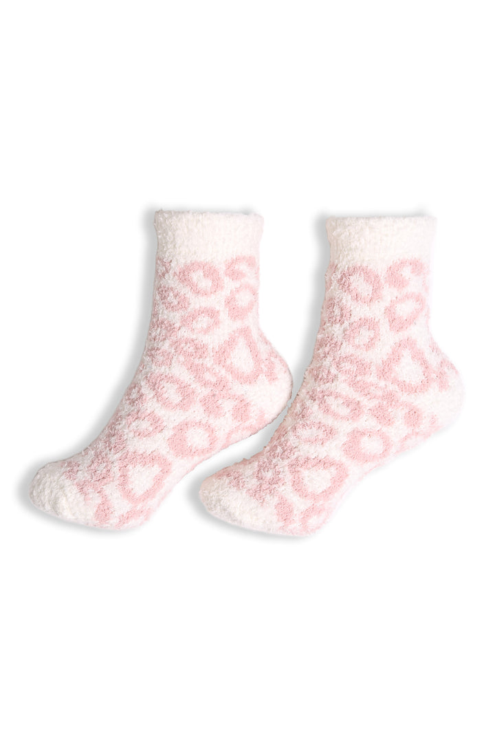 JCS107 - LEOPARD PRINT LUXURY SOFT MINI-CREW SOCKS - 6PC SET