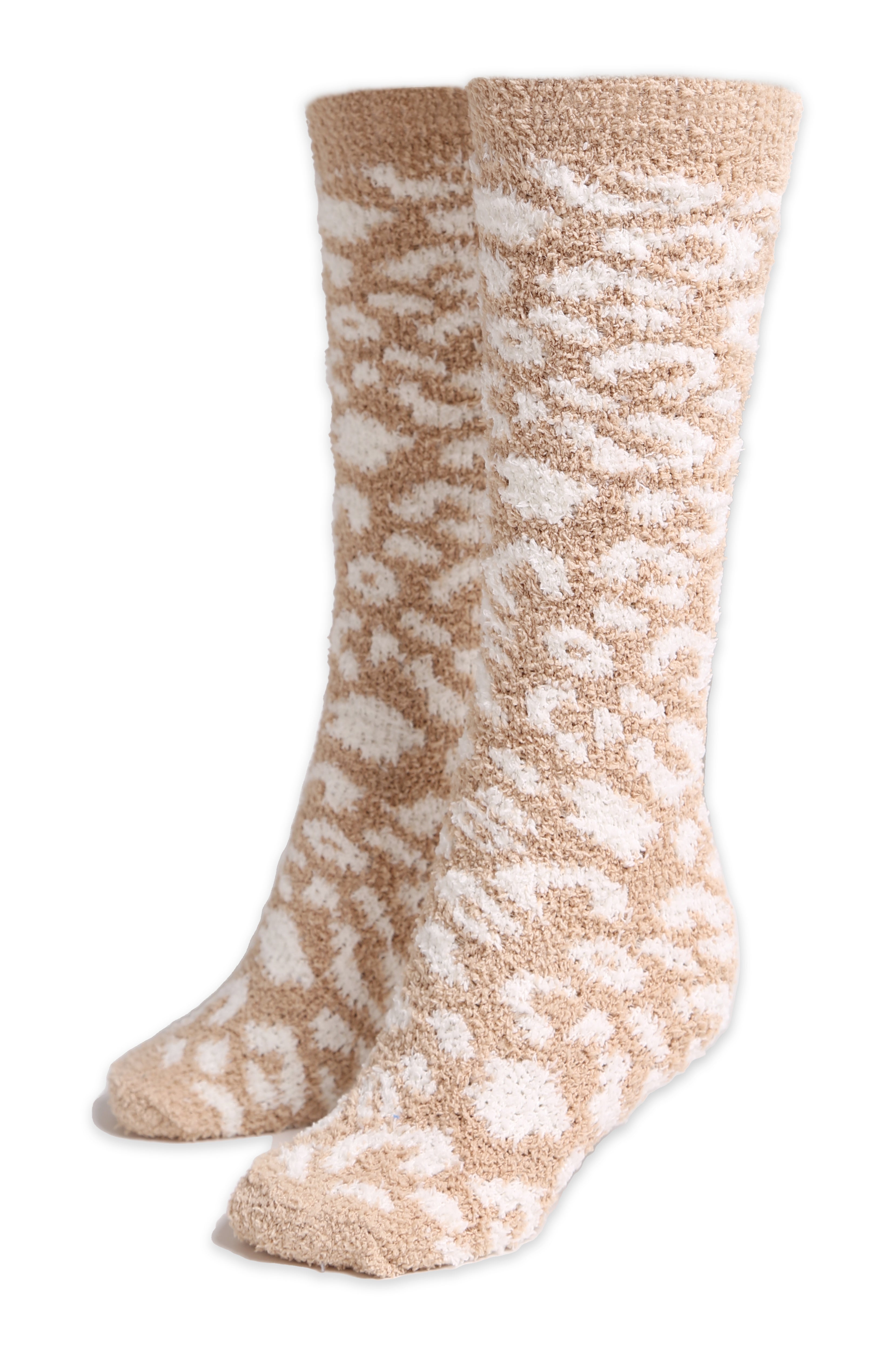 JCS108 - LEOPARD PRINT LUXURY SOFT KNEE-HIGH SOCKS - 6PC SET