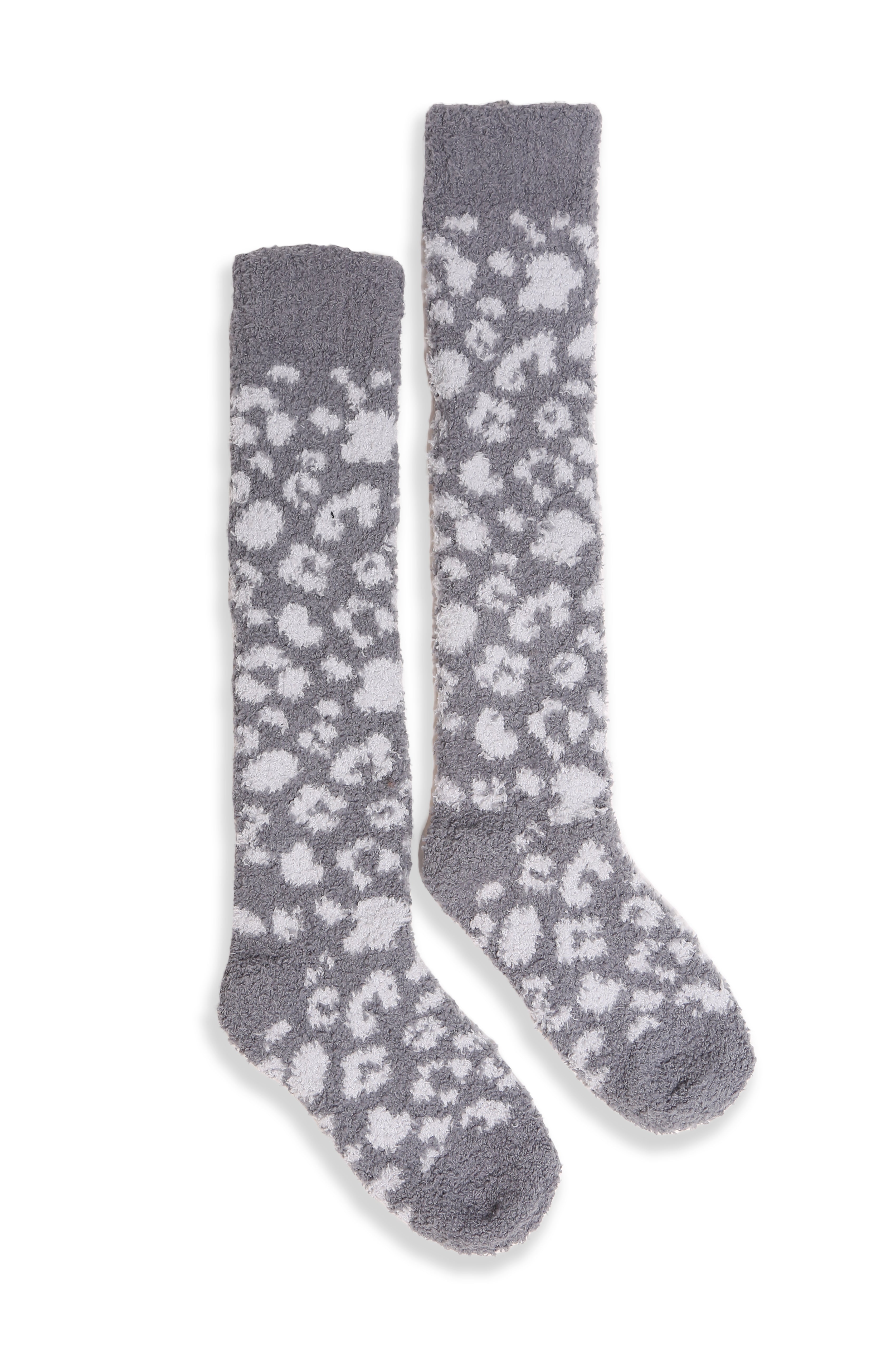 JCS108 - LEOPARD PRINT LUXURY SOFT KNEE-HIGH SOCKS - 6PC SET