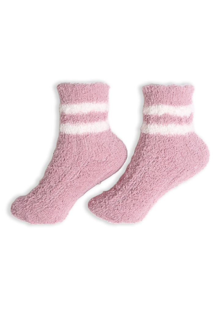 JCS110 - RETRO STRIPED LUXURY SOFT MINI-CREW SOCKS - 6PC SET