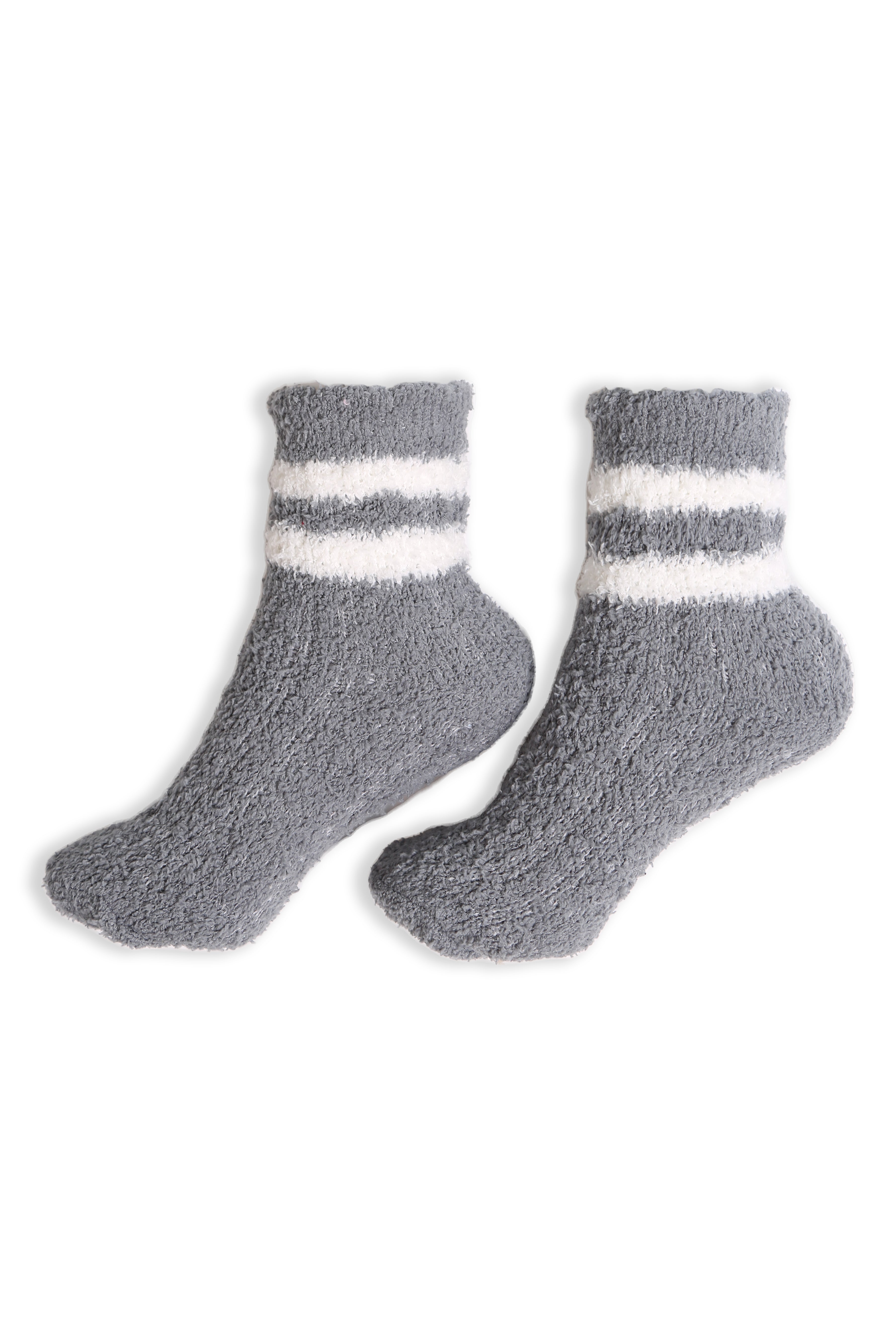 JCS110 - RETRO STRIPED LUXURY SOFT MINI-CREW SOCKS - 6PC SET