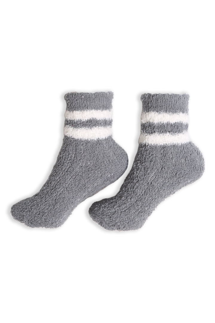 JCS110 - RETRO STRIPED LUXURY SOFT MINI-CREW SOCKS - 6PC SET