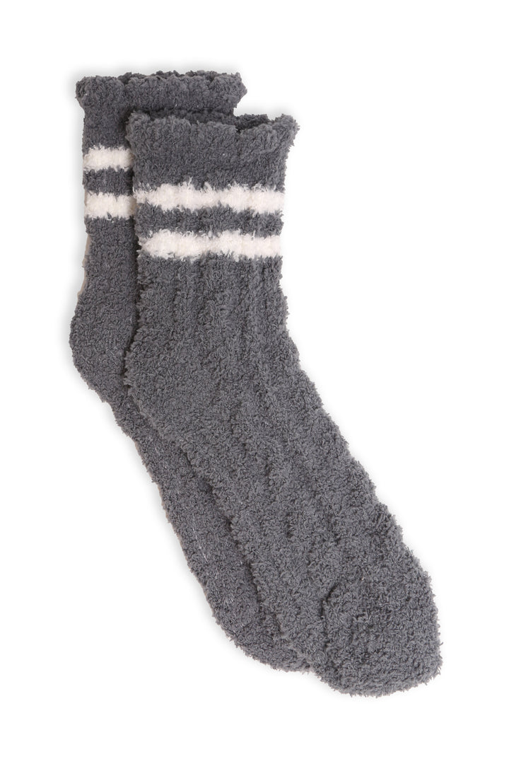 JCS110 - RETRO STRIPED LUXURY SOFT MINI-CREW SOCKS - 6PC SET