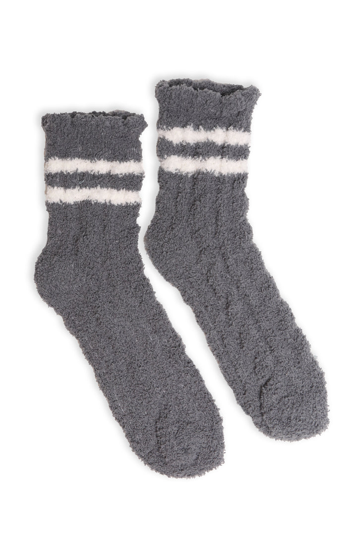 JCS110 - RETRO STRIPED LUXURY SOFT MINI-CREW SOCKS - 6PC SET