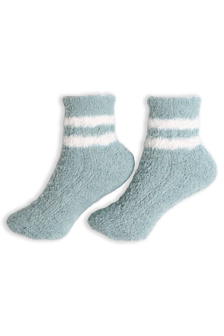 JCS110 - RETRO STRIPED LUXURY SOFT MINI-CREW SOCKS - 6PC SET