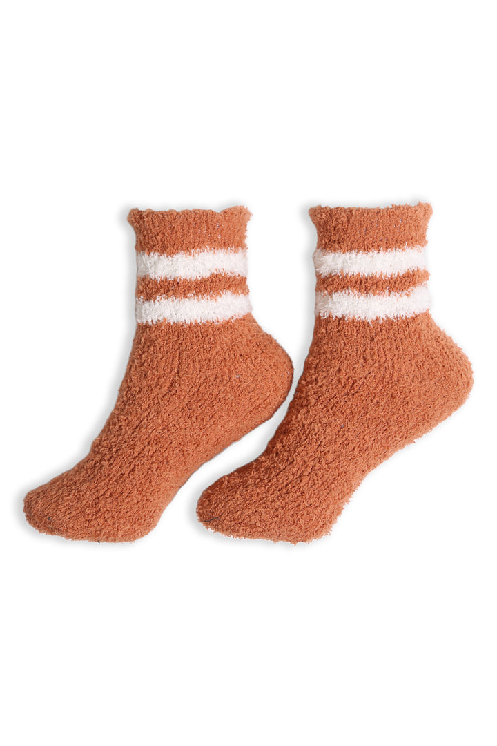 JCS110 - RETRO STRIPED LUXURY SOFT MINI-CREW SOCKS - 6PC SET