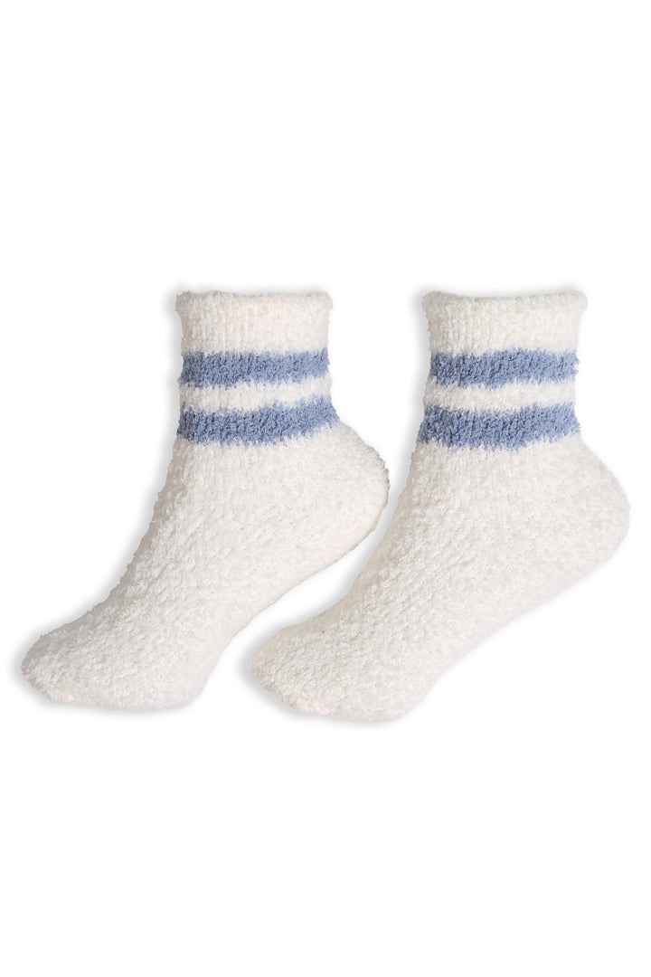 JCS110 - RETRO STRIPED LUXURY SOFT MINI-CREW SOCKS - 6PC SET