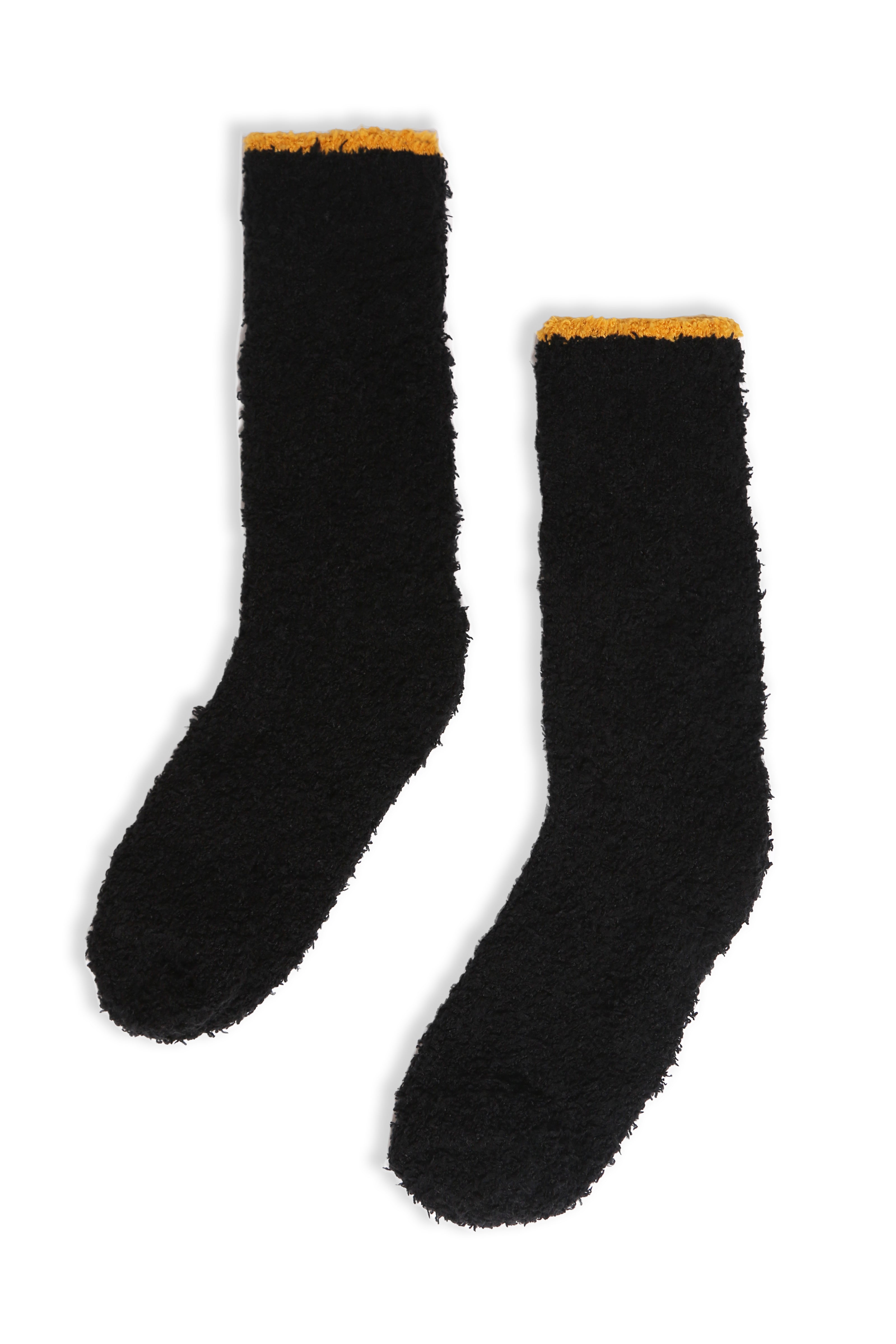 JCS111 - SOLID COLOR LUXURY SOFT MINI-CREW SOCKS W/ COLORED EDGE - 6PC SET