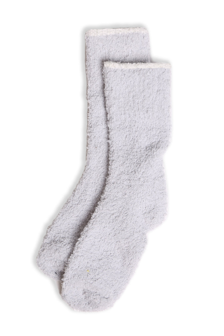 JCS111 - SOLID COLOR LUXURY SOFT MINI-CREW SOCKS W/ COLORED EDGE - 6PC SET