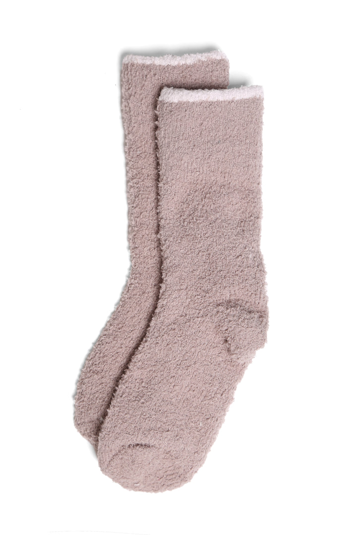 JCS111 - SOLID COLOR LUXURY SOFT MINI-CREW SOCKS W/ COLORED EDGE - 6PC SET