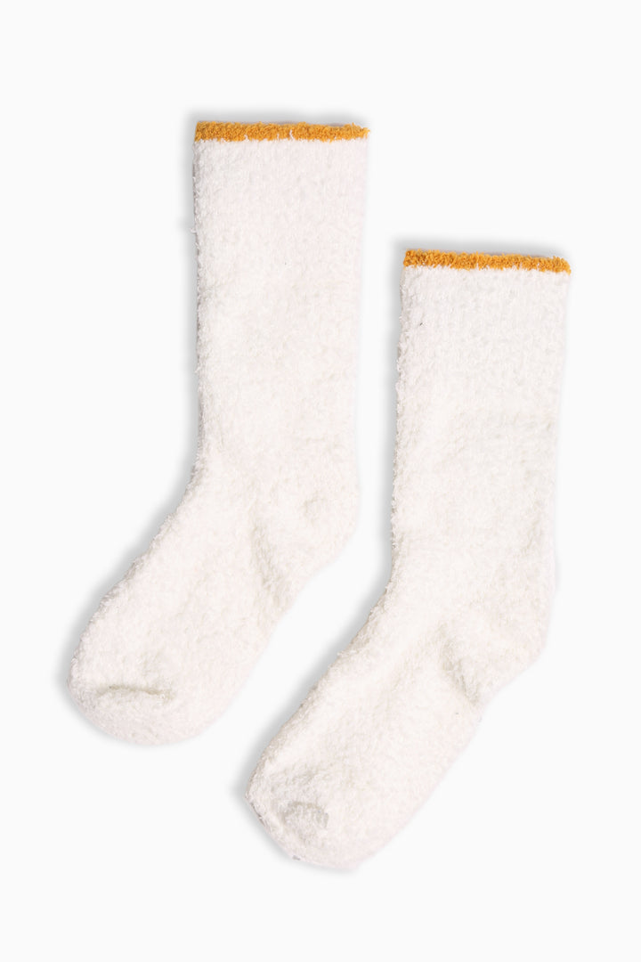 JCS111 - SOLID COLOR LUXURY SOFT MINI-CREW SOCKS W/ COLORED EDGE - 6PC SET