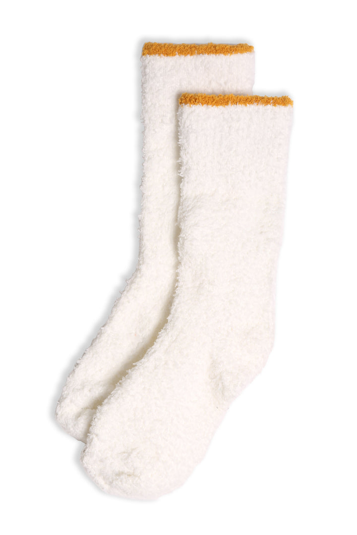 JCS111 - SOLID COLOR LUXURY SOFT MINI-CREW SOCKS W/ COLORED EDGE - 6PC SET