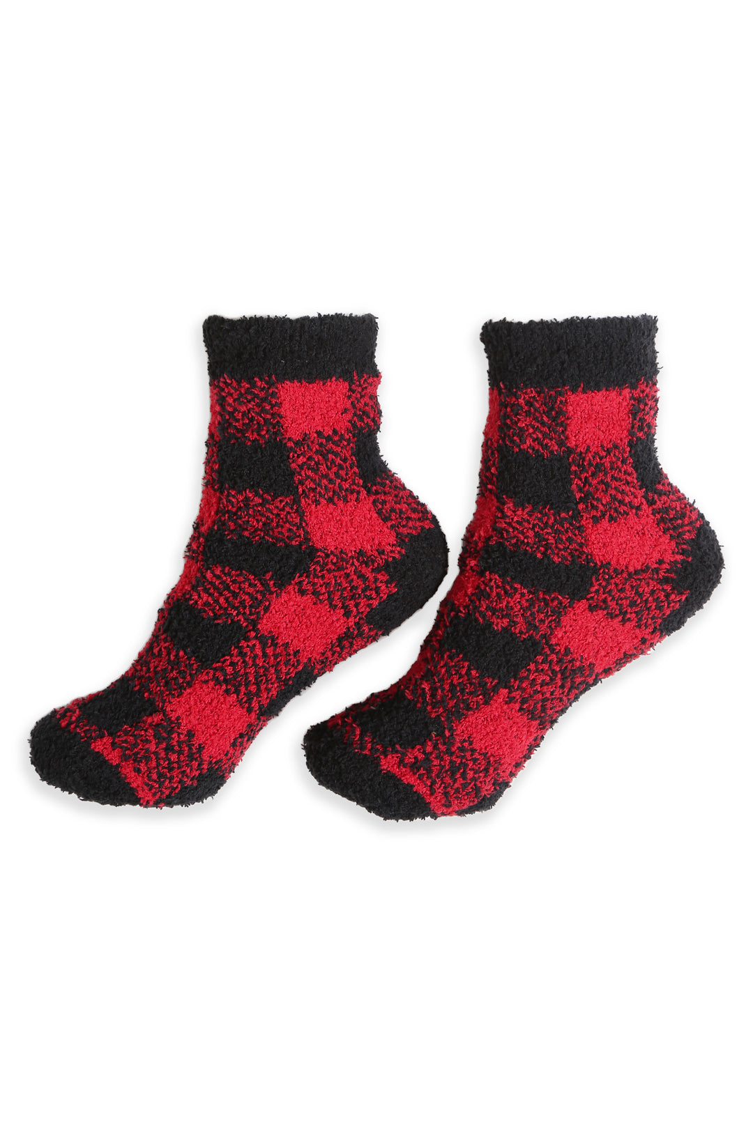 JCS113 - BUFFALO CHECK PATTERN LUXURY SOFT MINI-CREW SOCKS - 6PC SET