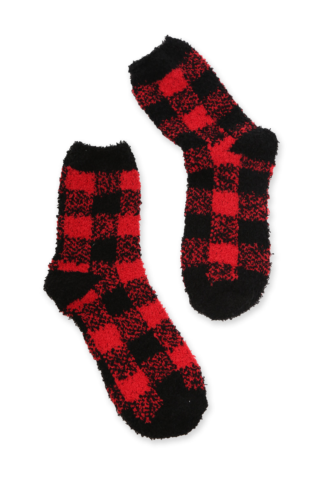 JCS113 - BUFFALO CHECK PATTERN LUXURY SOFT MINI-CREW SOCKS - 6PC SET