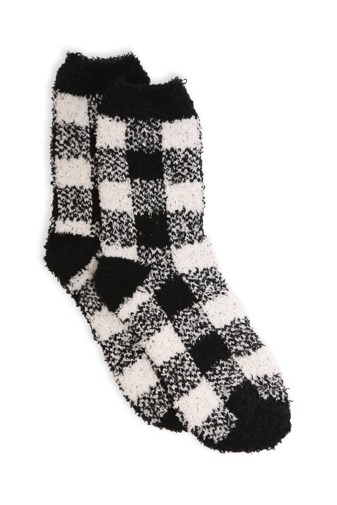 JCS113 - BUFFALO CHECK PATTERN LUXURY SOFT MINI-CREW SOCKS - 6PC SET