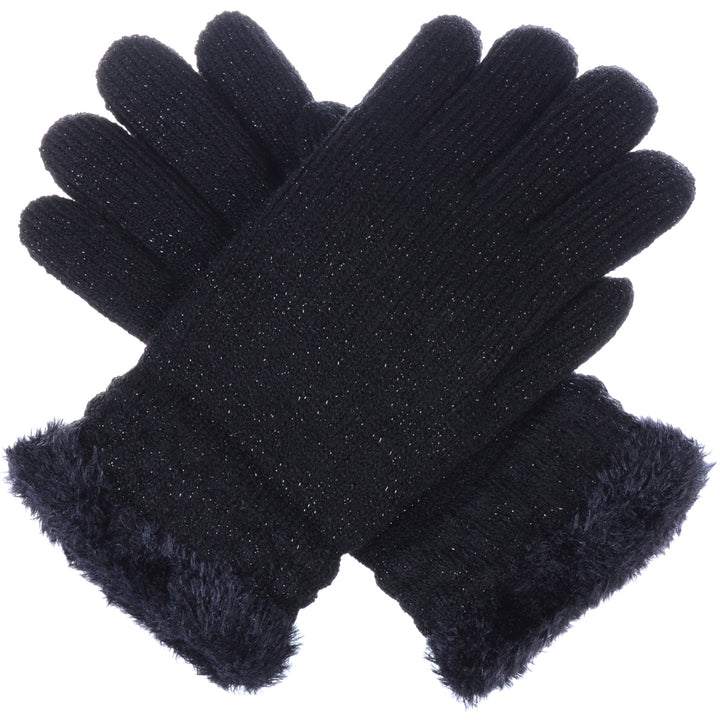 JG504 - One Dozen Ladies Metallic Double Layer Plush Lined Glove
