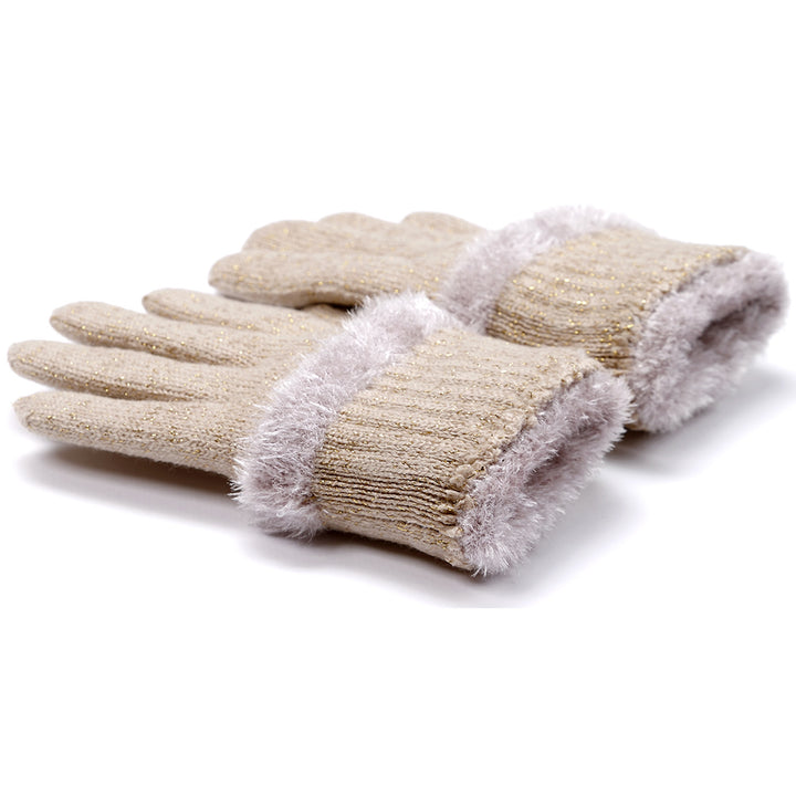 JG504 - One Dozen Ladies Metallic Double Layer Plush Lined Glove