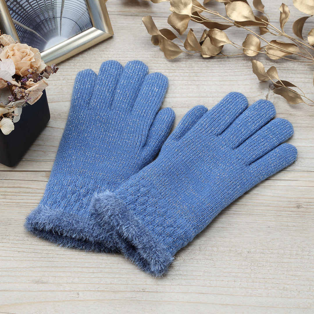 JG504 - One Dozen Ladies Metallic Double Layer Plush Lined Glove