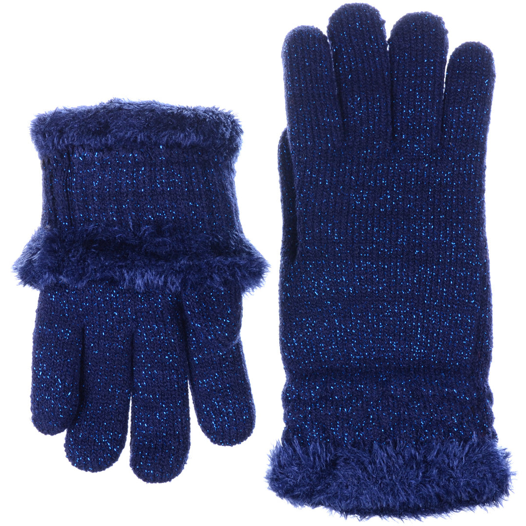 JG504 - One Dozen Ladies Metallic Double Layer Plush Lined Glove