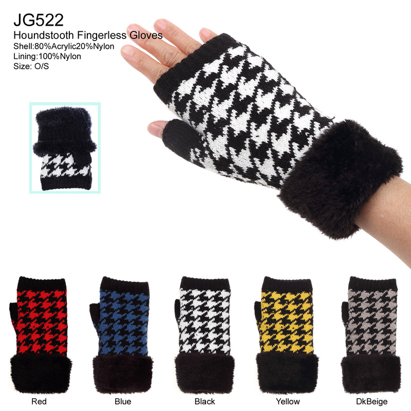 JB522 - One Dozen Headband w/ Hounds Tooth Accents