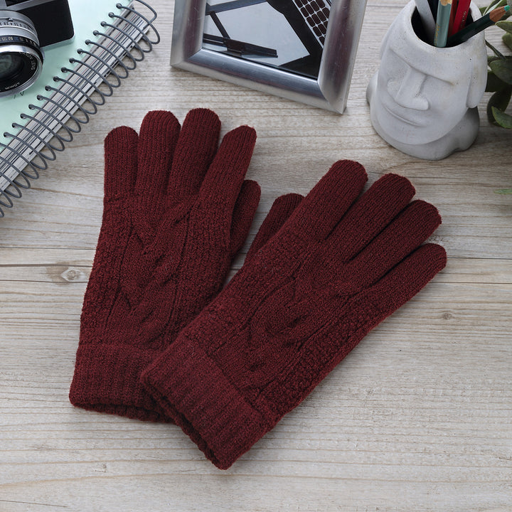 JG701 - One Dozen Ladies Double Layer Lining Kint Gloves