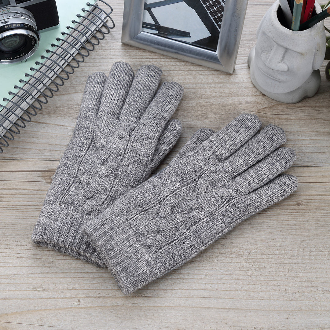 JG701 - One Dozen Ladies Double Layer Lining Kint Gloves