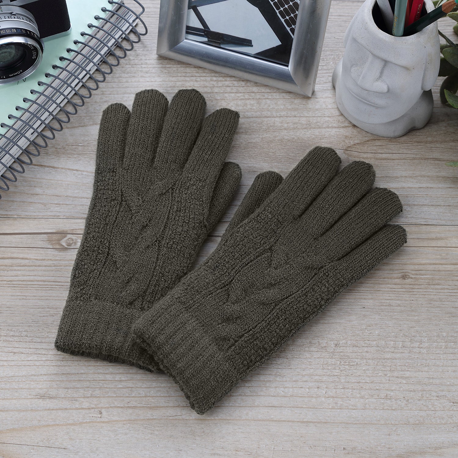 JG701 - One Dozen Ladies Double Layer Lining Kint Gloves